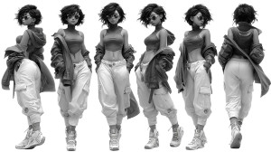 Cyberpunk Hero Model Vinyl Car Decal Sticker – Waterproof & UV-Resistant 2.72"