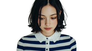 Feminine Fashion Portrait Vinyl Car Decal Sticker – Waterproof & UV-Resistant 5.4