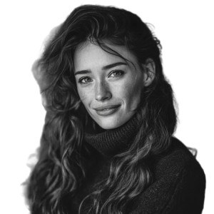 Happy Woman Portrait V8 Vinyl Car Decal Sticker – Waterproof & UV-Resistant 6.826666666666667"