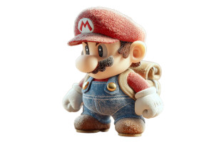 Chibi Mario Vinyl Car Decal Sticker – Waterproof & UV-Resistant 2.986666666666667"