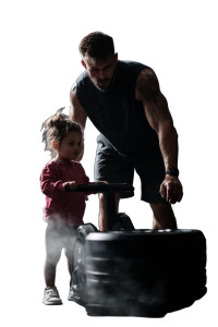 Father-Daughter Workout Vinyl Car Decal Sticker – Waterproof & UV-Resistant 8.96"