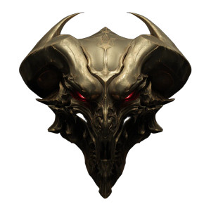 Golden Demon Head Vinyl Car Decal Sticker – Waterproof & UV-Resistant 6.826666666666667"