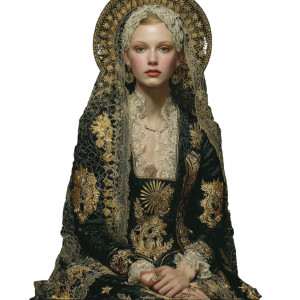 Veiled Rococo Beauty Vinyl Car Decal Sticker – Waterproof & UV-Resistant 3.4133333333333336"