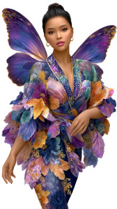Butterfly Costume Girl Vinyl Car Decal Sticker – Waterproof & UV-Resistant 4.8533333333333335"