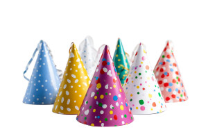 Colorful Party Hats Vinyl Car Decal Sticker – Waterproof & UV-Resistant 5.97333333333333