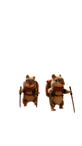 Tiny Hiking Squirrels Vinyl Car Decal Sticker – Waterproof & UV-Resistant 9.706666666666667"