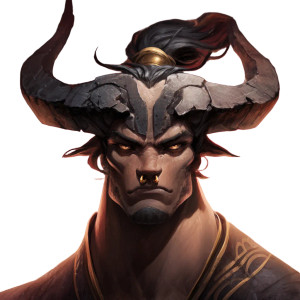 Stone-Skinned Minotaur Vinyl Car Decal Sticker – Waterproof & UV-Resistant 6.826666666666667"