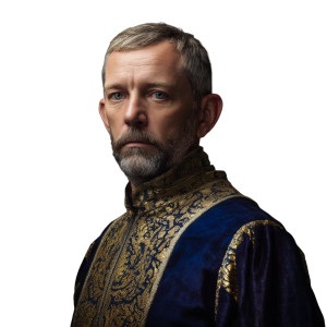 Medieval King Portrait V4 Vinyl Car Decal Sticker – Waterproof & UV-Resistant 6.826666666666667"