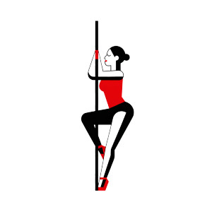 Pole Dancer Icon Vinyl Car Decal Sticker – Waterproof & UV-Resistant 3.4133333333333336"