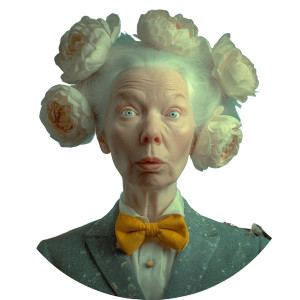 Albino Floral Portrait Vinyl Car Decal Sticker – Waterproof & UV-Resistant 6.826666666666667"