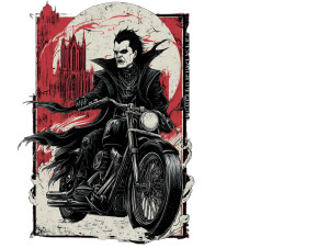 Gothic Vampire Rider Vinyl Car Decal Sticker – Waterproof & UV-Resistant 6.1866666666666665" Gothic Vampire Rider Vinyl Car Decal Sticker – Waterproof & UV-Resistant 6.1866666666666665"
