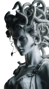 Feminine Medusa V2 Vinyl Car Decal Sticker – Waterproof & UV-Resistant 9.706666666666667"