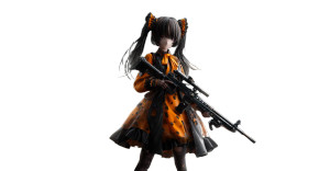 Gothic Steampunk Schoolgirl Vinyl Car Decal Sticker – Waterproof & UV-Resistant 2.6133333333333333"