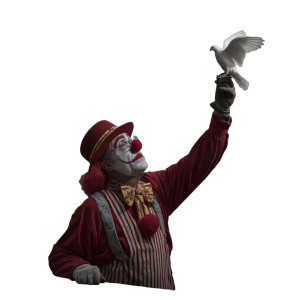 Clown With Dove Vinyl Car Decal Sticker – Waterproof & UV-Resistant 3.4133333333333336" Clown With Dove Vinyl Car Decal Sticker – Waterproof & UV-Resistant 3.4133333333333336"