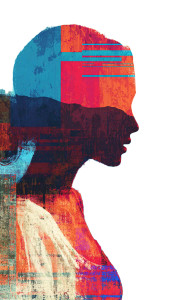 Glitched Abstract Portrait Vinyl Car Decal Sticker – Waterproof & UV-Resistant 4.533333333333333"