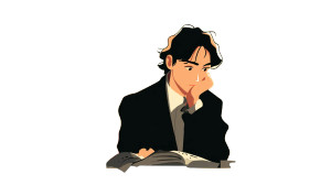 Anxious Japanese Businessman Vinyl Car Decal Sticker – Waterproof & UV-Resistant 2.72"