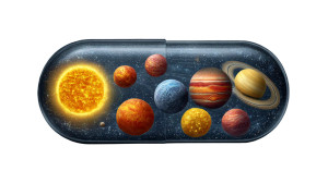 Vitamin Space Capsule Vinyl Car Decal Sticker – Waterproof & UV-Resistant 5.4