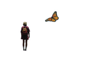 Mystery Girl Butterfly Vinyl Car Decal Sticker – Waterproof & UV-Resistant 6.1866666666666665"