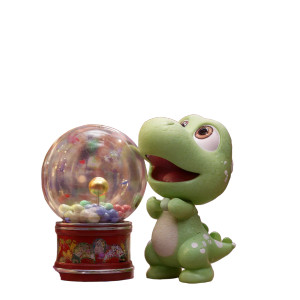 Chibi Dino Lottery Vinyl Car Decal Sticker – Waterproof & UV-Resistant 3.4133333333333336"