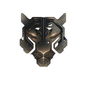 Futuristic Tiger Logo Vinyl Car Decal Sticker – Waterproof & UV-Resistant 6.826666666666667"