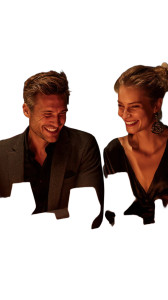 Elegant Dinner Couple Vinyl Car Decal Sticker – Waterproof & UV-Resistant 4.8533333333333335"