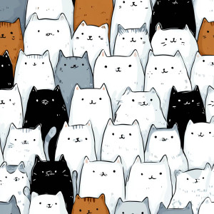 Cartoon Cats Vinyl Car Decal Sticker – Waterproof & UV-Resistant 3.4133333333333336" Cartoon Cats Vinyl Car Decal Sticker – Waterproof & UV-Resistant 3.4133333333333336"