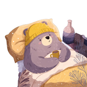 Sleepy Bear Vinyl Car Decal Sticker – Waterproof & UV-Resistant 3.4133333333333336"