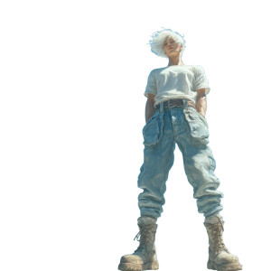 Korean Style Man Vinyl Car Decal Sticker – Waterproof & UV-Resistant 6.826666666666667"