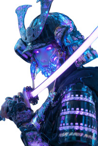 Iridescent Samurai Vinyl Car Decal Sticker – Waterproof & UV-Resistant 4.426666666666667"
