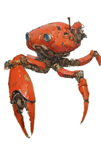 Robotic Crab Mech Vinyl Car Decal Sticker – Waterproof & UV-Resistant 4.4