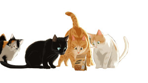 Cats Around Food Vinyl Car Decal Sticker – Waterproof & UV-Resistant 5.4 Cats Around Food Vinyl Car Decal Sticker – Waterproof & UV-Resistant 5.4