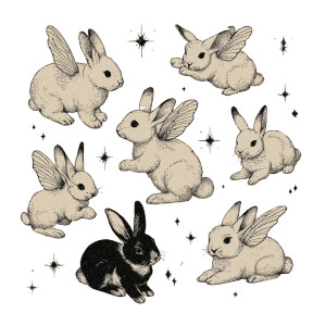 Cute Cartoon Bunnies Vinyl Car Decal Sticker – Waterproof & UV-Resistant 6.826666666666667" Cute Cartoon Bunnies Vinyl Car Decal Sticker – Waterproof & UV-Resistant 6.826666666666667"