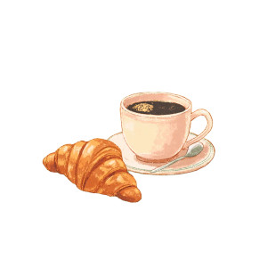 Croissant And Coffee Vinyl Car Decal Sticker – Waterproof & UV-Resistant 6.826666666666667" Croissant And Coffee Vinyl Car Decal Sticker – Waterproof & UV-Resistant 6.826666666666667"