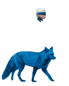 Albino Woman & Blue Fox Vinyl Car Decal Sticker – Waterproof & UV-Resistant 8.0"