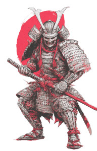 Alien Samurai Vinyl Car Decal Sticker – Waterproof & UV-Resistant 9.17333333333333