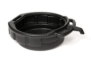 WirthCo 4 Gallon Drain Pan | Heavy-Duty Polyethylene, E-Z Grip Handles, Leak-Proof, High Capacity - Black WirthCo 4 Gallon Drain Pan | Heavy-Duty Polyethylene, E-Z Grip Handles, Leak-Proof, High Capacity - Black