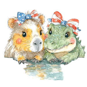 Capybara & Crocodile Vinyl Car Decal Sticker – Waterproof & UV-Resistant 6.826666666666667" Capybara & Crocodile Vinyl Car Decal Sticker – Waterproof & UV-Resistant 6.826666666666667"