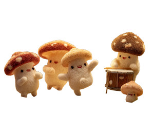 Singing Mushroom Dance Vinyl Car Decal Sticker – Waterproof & UV-Resistant 3.0933333333333333"