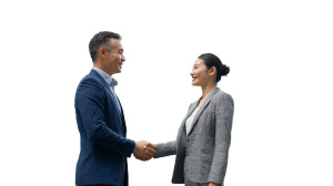 Professionals Shaking Hands V2 Vinyl Car Decal Sticker – Waterproof & UV-Resistant 2.72"