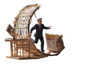 Businessman On Wheel Vinyl Car Decal Sticker – Waterproof & UV-Resistant 6.1866666666666665"