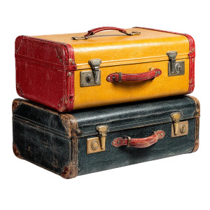 Vintage Travel Suitcases Vinyl Car Decal Sticker – Waterproof & UV-Resistant 3.4133333333333336"