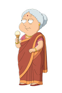 Indian Mom Cartoon Vinyl Car Decal Sticker – Waterproof & UV-Resistant 8.96"