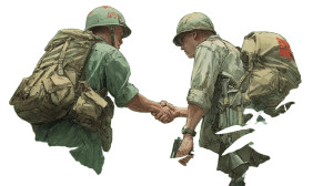 Soldiers Shake Hands Vinyl Car Decal Sticker – Waterproof & UV-Resistant 2.72" Soldiers Shake Hands Vinyl Car Decal Sticker – Waterproof & UV-Resistant 2.72"