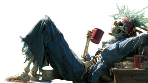 Skeleton Coffee Vinyl Car Decal Sticker – Waterproof & UV-Resistant 5.4