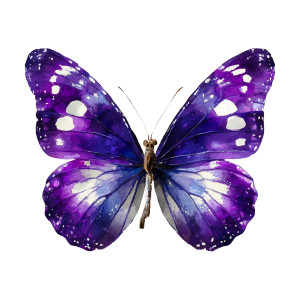 Purple Butterfly V5 Vinyl Car Decal Sticker – Waterproof & UV-Resistant 3.4133333333333336"