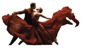 Ballroom Dance Duo Vinyl Car Decal Sticker – Waterproof & UV-Resistant 5.4