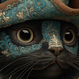 Pirate Cat Portrait V2 Vinyl Car Decal Sticker – Waterproof & UV-Resistant 3.4133333333333336"