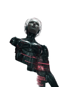 Futuristic Female Robot V12 Vinyl Car Decal Sticker – Waterproof & UV-Resistant 8.213333333333333"