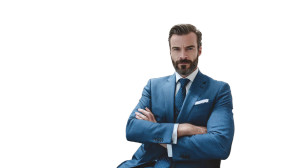 Confident Businessman V28 Vinyl Car Decal Sticker – Waterproof & UV-Resistant 5.4