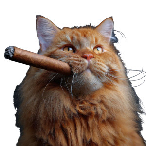 Red-Haired Cat Vinyl Car Decal Sticker – Waterproof & UV-Resistant 3.4133333333333336"